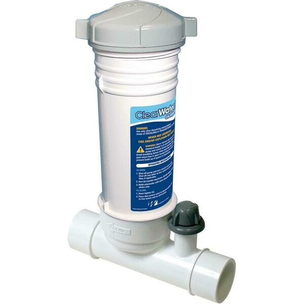 Waterway Plastics In-Line Automatic Chlorinator for Chlorine or Bromine Tablets, White CLC012-W